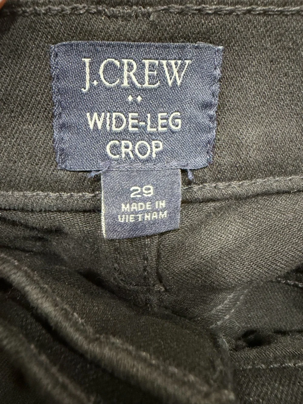 J. Crew Black Wide-Leg Crop Stretchy Jeans - Picture 3 of 4